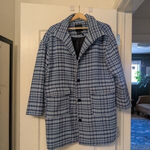Blue Plaid Coat